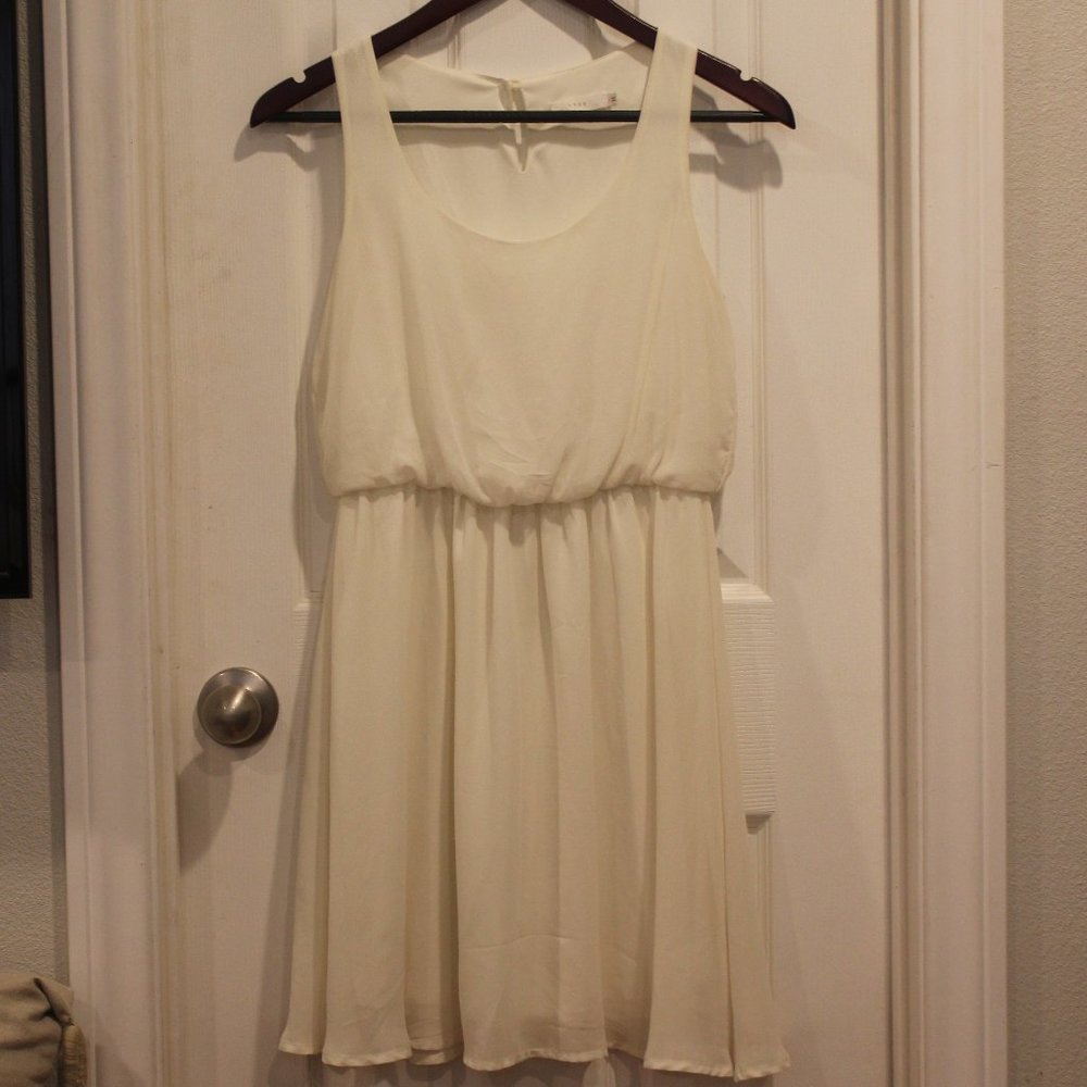 Lush Ivory Chiffon Dress